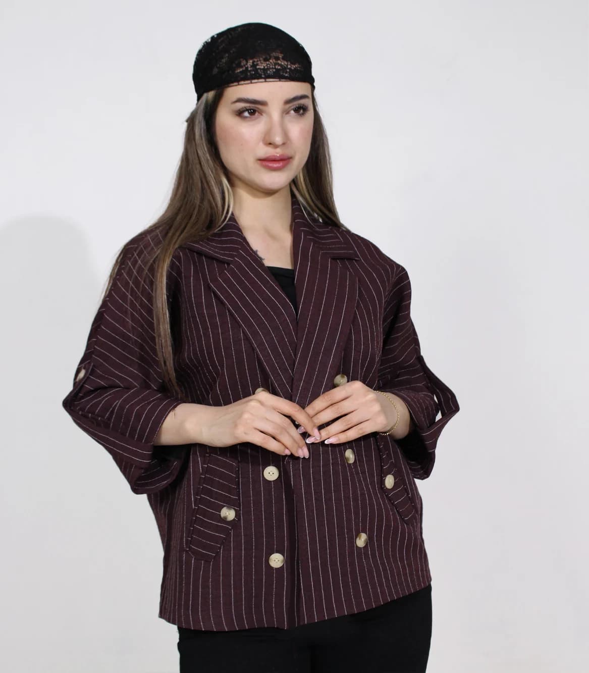 کت راه راه زنانه کد 216