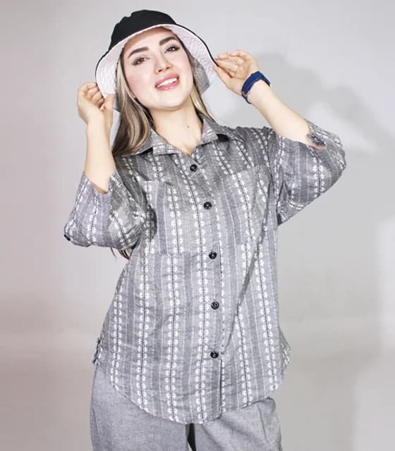 شومیز شلوار لینن کد 1449 — تصویر ۹