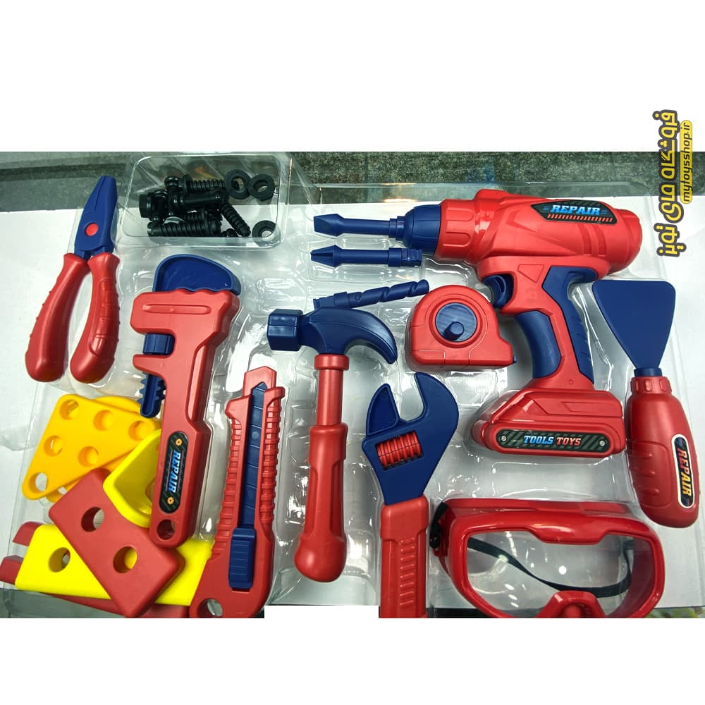 ست ابزار اسباب بازی به همراه دریل باطری خور RX-902A — تصویر ۴