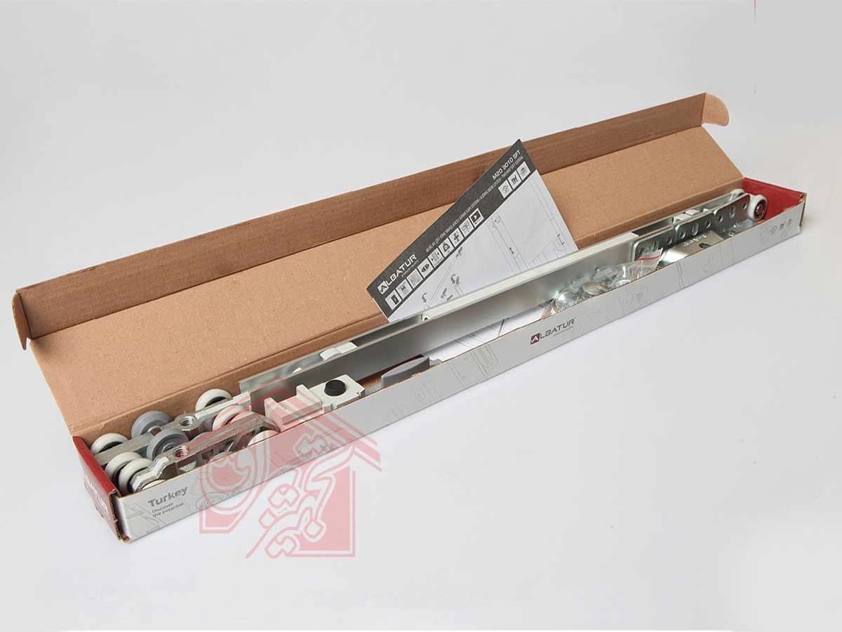 مکانیزم تک درب ریلی چوبی آرام بند 60 کیلویی آلباتور کد 9010 — تصویر ۶