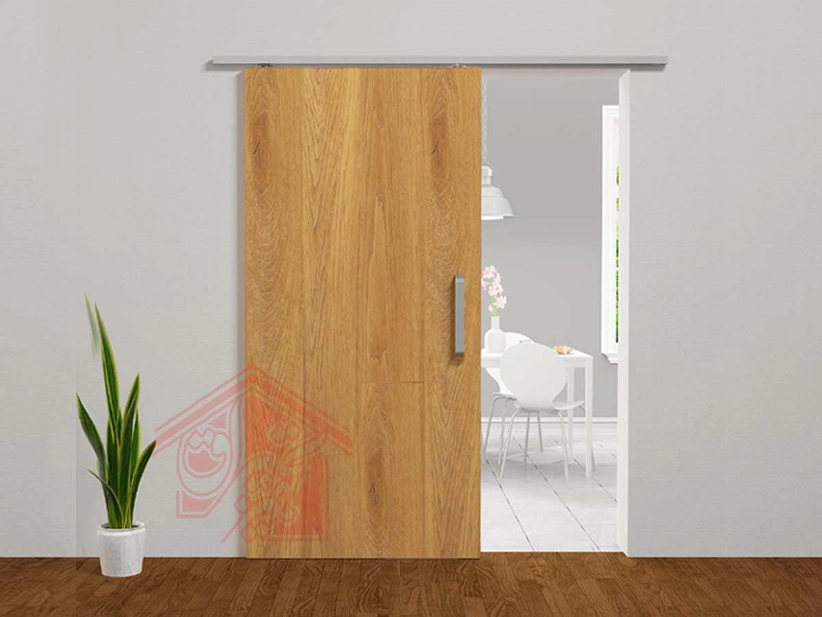 مکانیزم تک درب ریلی چوبی آرام بند 60 کیلویی آلباتور کد 9010