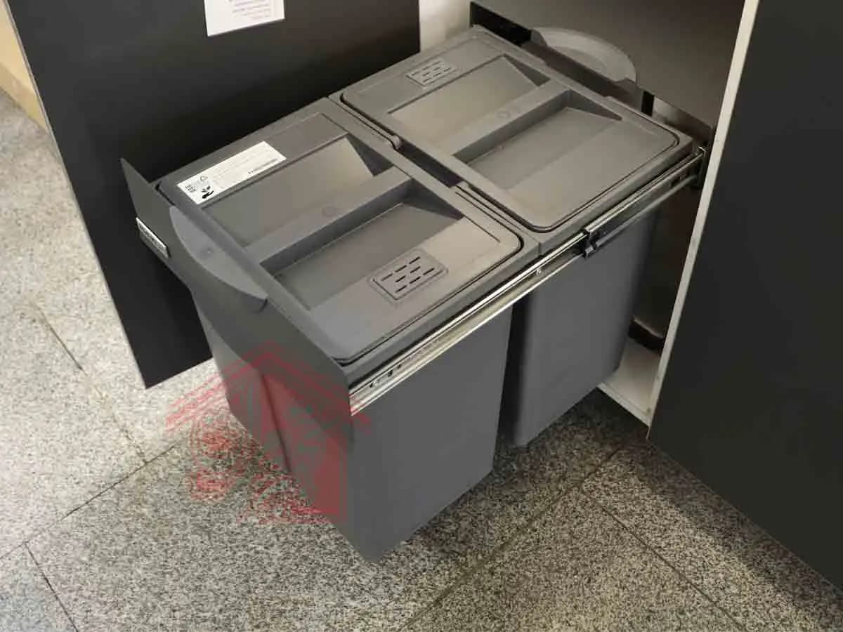 سطل زباله کابینتی ریلی دو مخزن پرو پلاتین 8633 — تصویر ۱۱