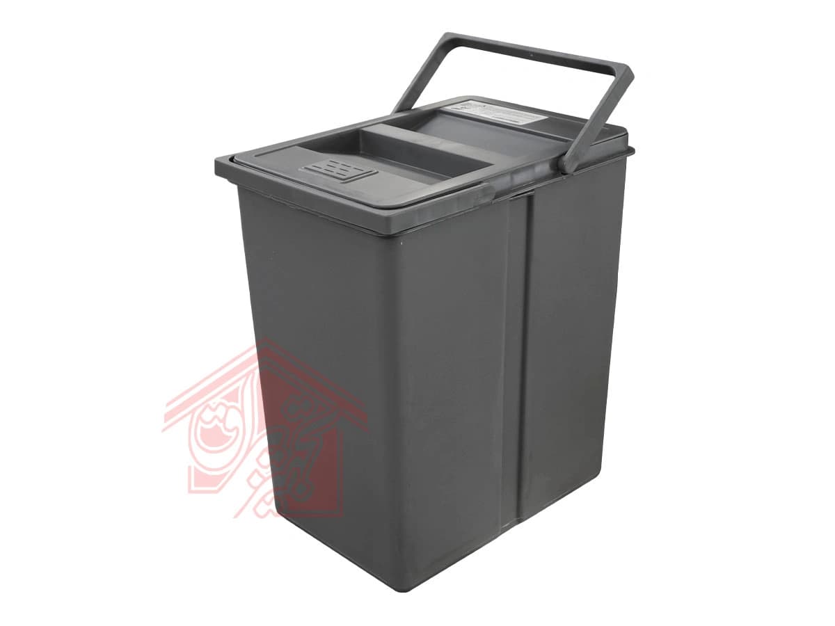 سطل زباله کابینتی ریلی دو مخزن پرو پلاتین 8633 — تصویر ۸