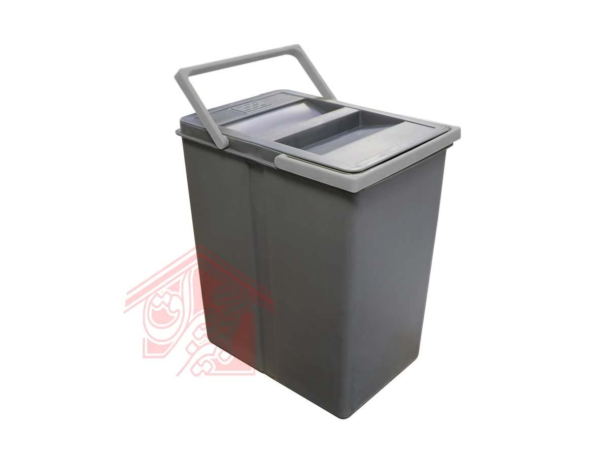 سطل آشغال کابینتی تک مخزن پلاتین 8611 — تصویر ۶