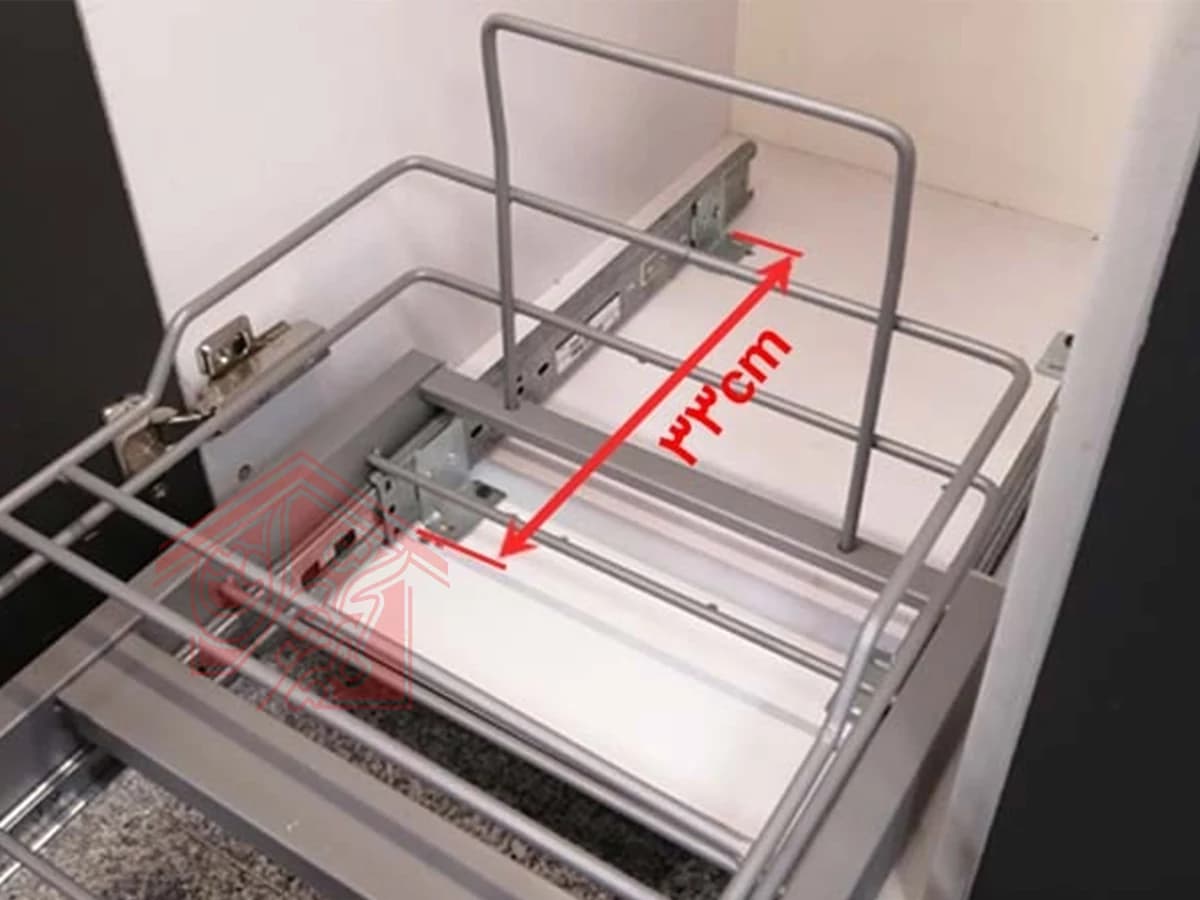 سطل زباله کابینت دو مخزنه 40 لیتری اکو پلاتین مدل 3634 — تصویر ۳