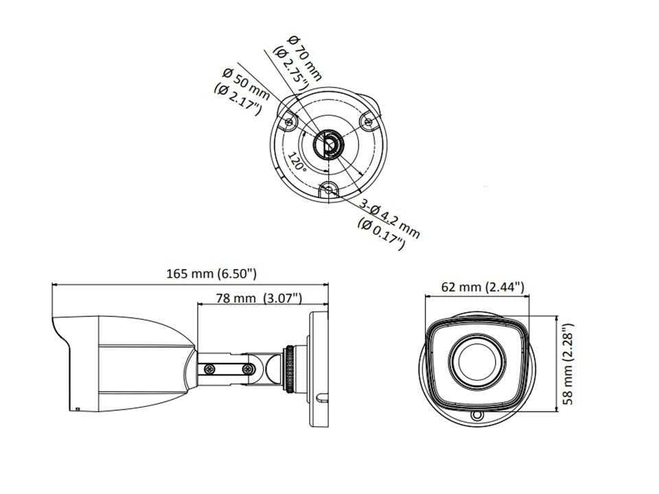 دوربین مداربسته توربو اچ دی 2MP هایلوک مدل THC-B120-M — تصویر ۶