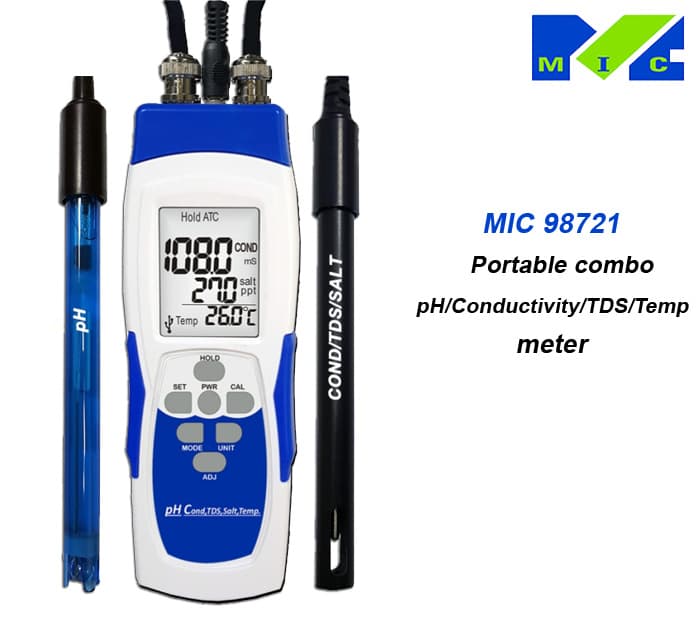 کیفیت سنج آب ph/conductivity/tds/salt /temp مدل MIC-98721