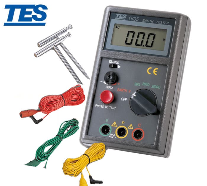 ارت تستر , گراند تستر, تستر مقاومت چاه ارت, TES-1605