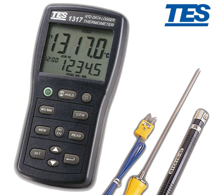 ترمومترRTD, دماسنج PT 100, مدل TES-1317