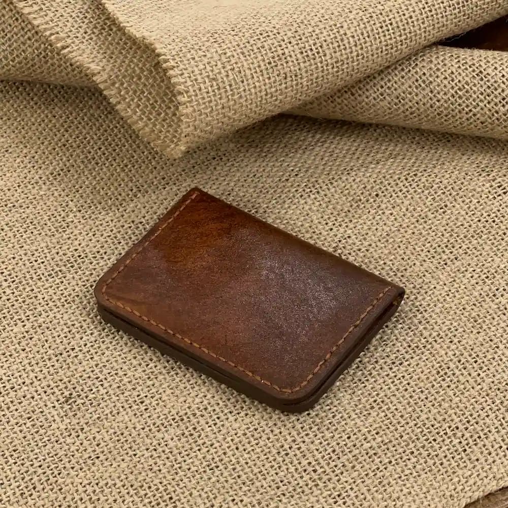 جاکارتی چرم گاوی دستدوز سایز متوسط رنگ عسلی تیره — تصویر ۸
