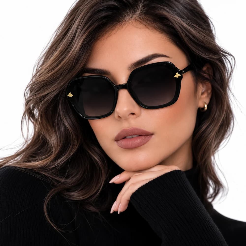 عینک آفتابی اورجینال زنانه فریم مشکی (UV 400) — تصویر ۳