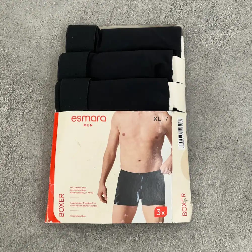 پک 3 عددی باکسر مردانه اسمارا مشکی سایز XL