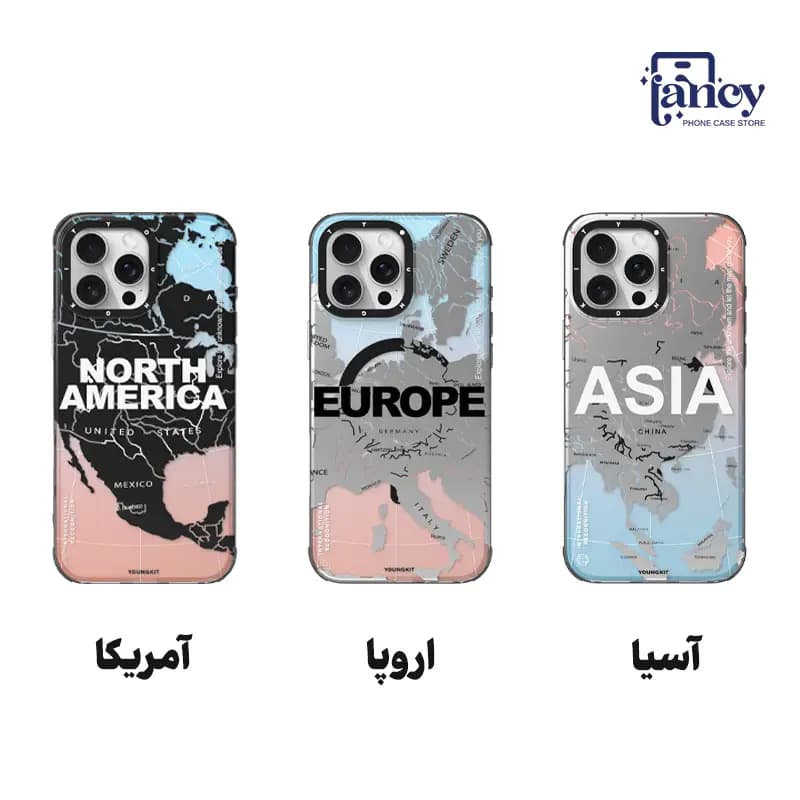 قاب گوشی یانگ کیت رنگ متغیر Globe Trotter — تصویر ۳