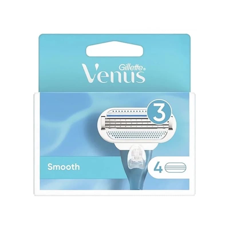 یدک ژیلت مدل ونوس سری Smooth بسته 4 عددی 3 لبه — تصویر ۲