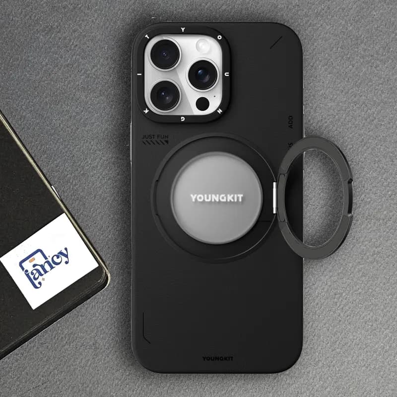 قاب گوشی یانگ کیت چرمی استند دار 360 — تصویر ۵