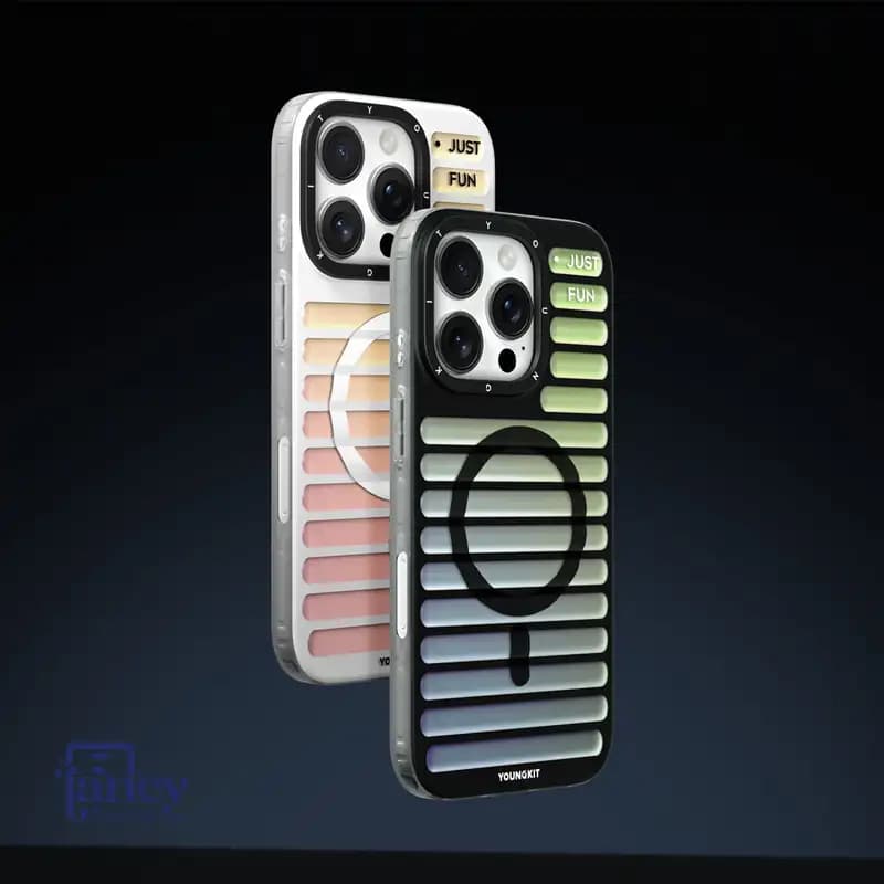 قاب گوشی یانگ کیت رنگ متغیر لیزری Geek Color-Changing Luggage-Inspired — تصویر ۵