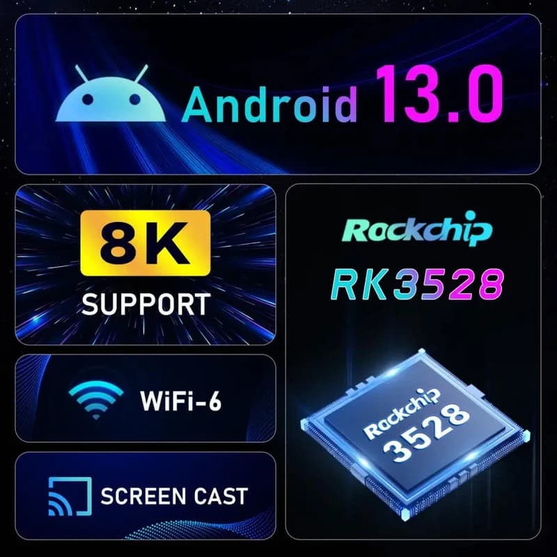 اندروید باکس مدل H96 MAX RK3528 4/64GB — تصویر ۴