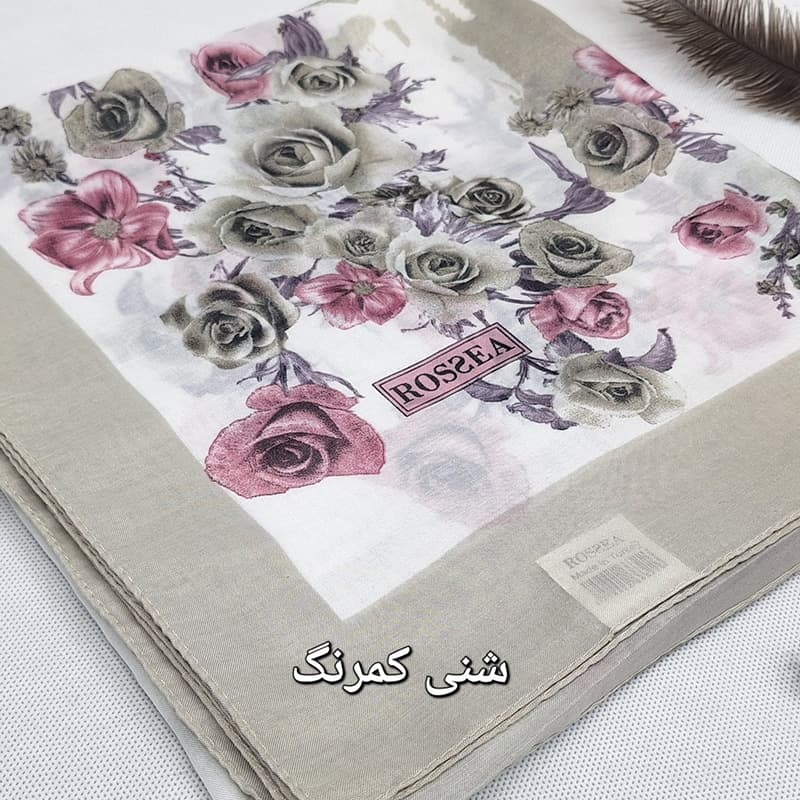 روسری نخی گل رُز | برند roszea ترکیه کد2001 — تصویر ۹