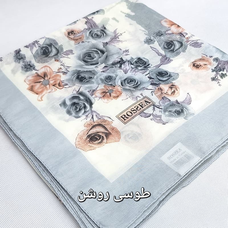 روسری نخی گل رُز | برند roszea ترکیه کد2001 — تصویر ۵