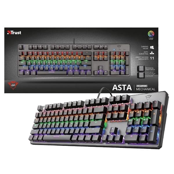 کیبورد گیمینگ تراست سیمدار مدل GXT 865 ASTA — تصویر ۹