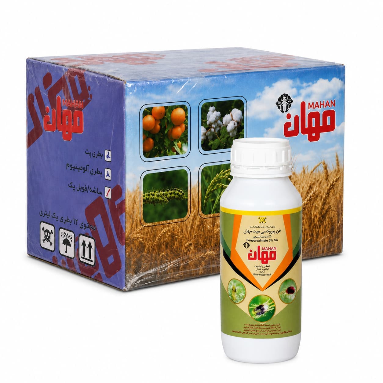 کنه‌کش فن پیروکسی میت ۵٪ (اورتوس) مهان عمده (کارتن ۲۴ عددی نیم لیتری)
