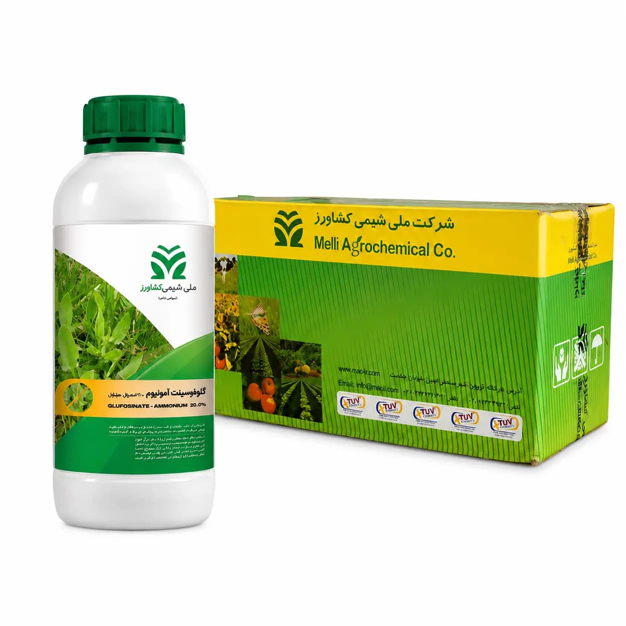 علف‌کش گلوفوسینیت آمونیوم ۲۰٪ شیمی کشاورز ۱ لیتری (فروش عمده – کارتن ۱۲ عددی)