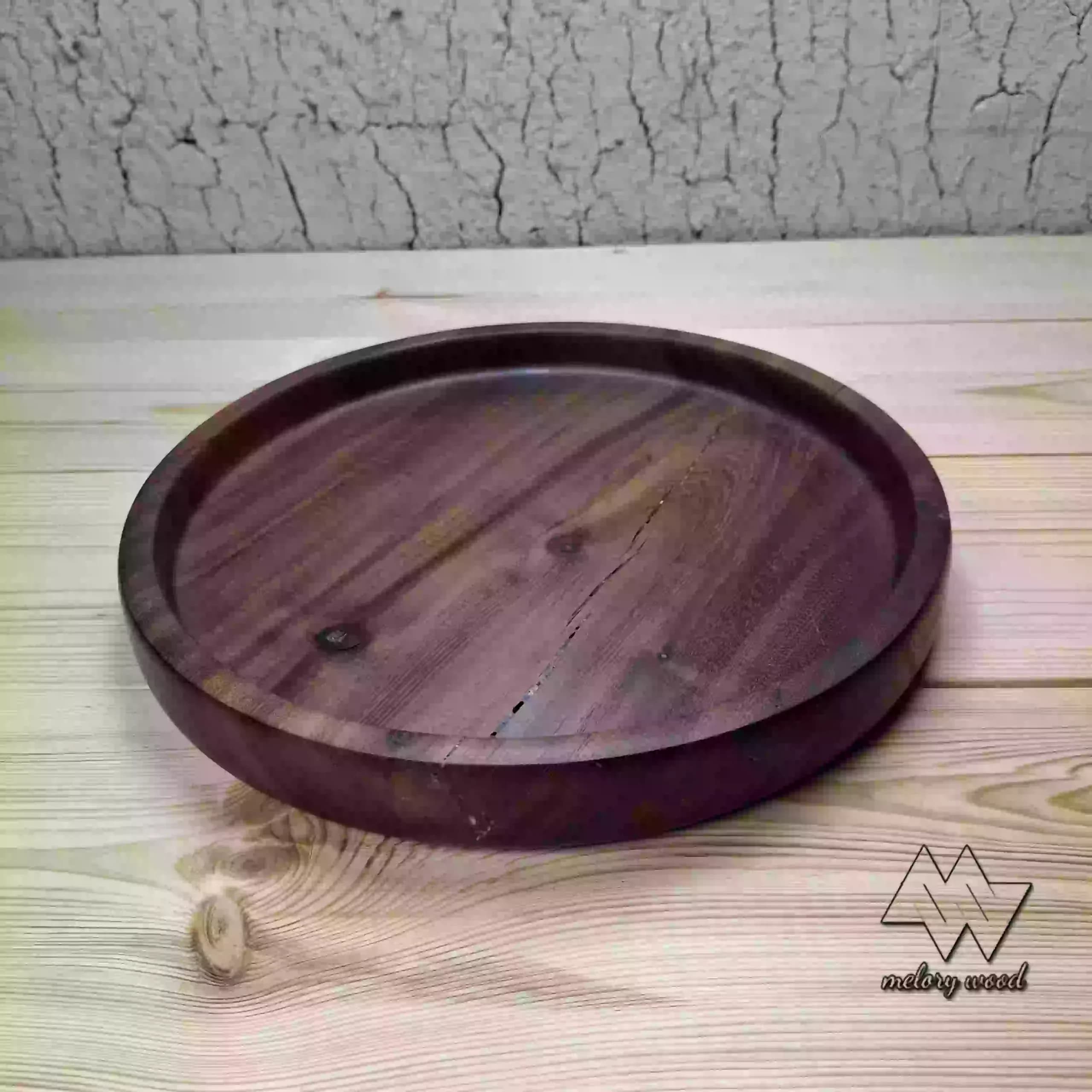 سینی چوبی گرد کد d136 — تصویر ۶