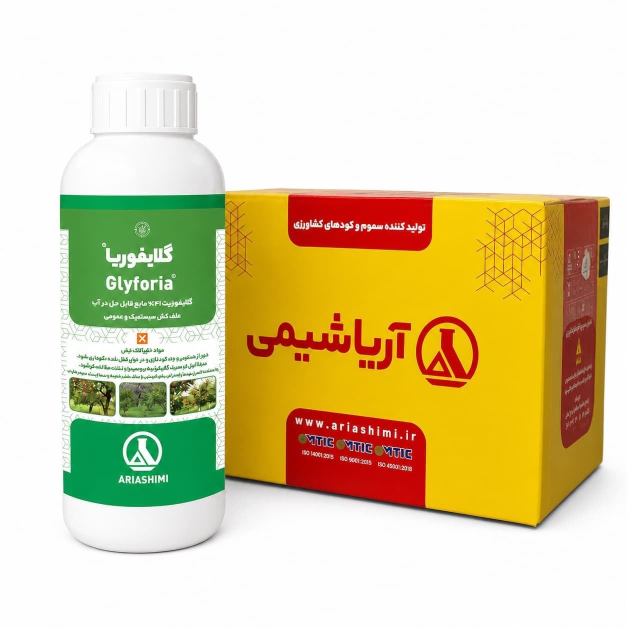 علف کش گلایفوزیت آریاشیمی عمده (کارتن ۱۲ عددی بطری ۱ لیتری)