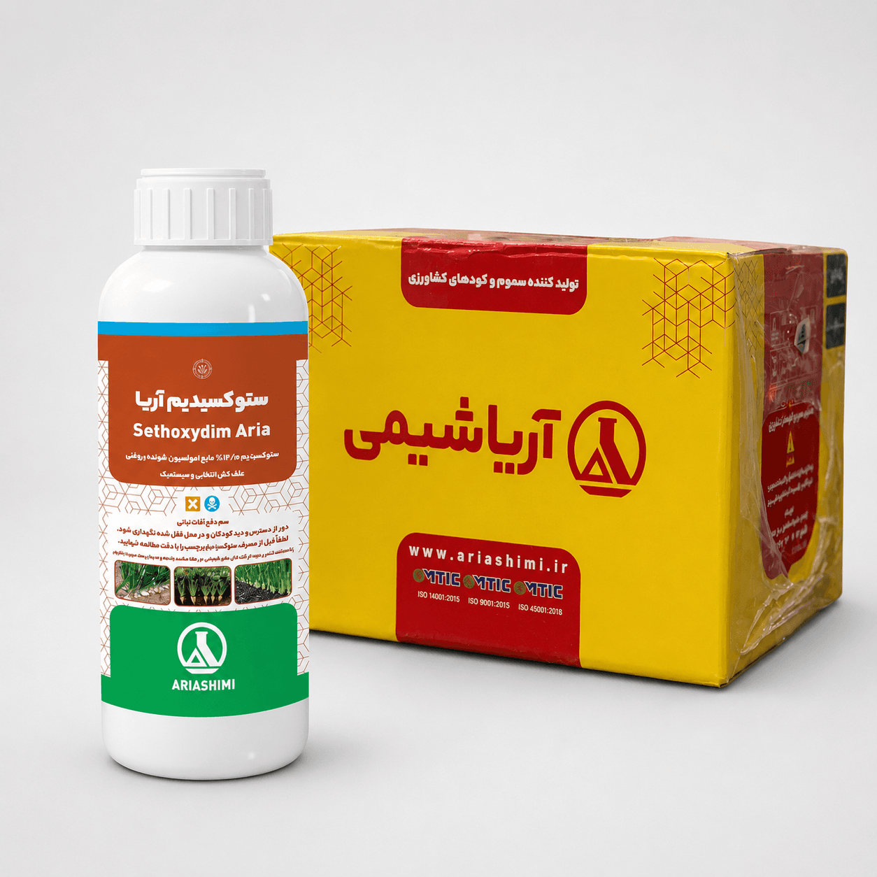 علف کش ستوکسیدیم ۱۲.۵٪ OEC آریاشیمی – بطری ۱ لیتری (فروش عمده – کارتن ۱۲ عددی)