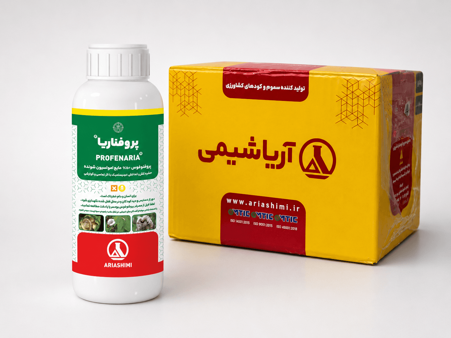 حشره‌کش پروفنوفوس آریاشیمی (پروفناریا) ۵۰٪ EC ۱ لیتری – فروش عمده (کارتن ۱۲ عددی) — تصویر ۴