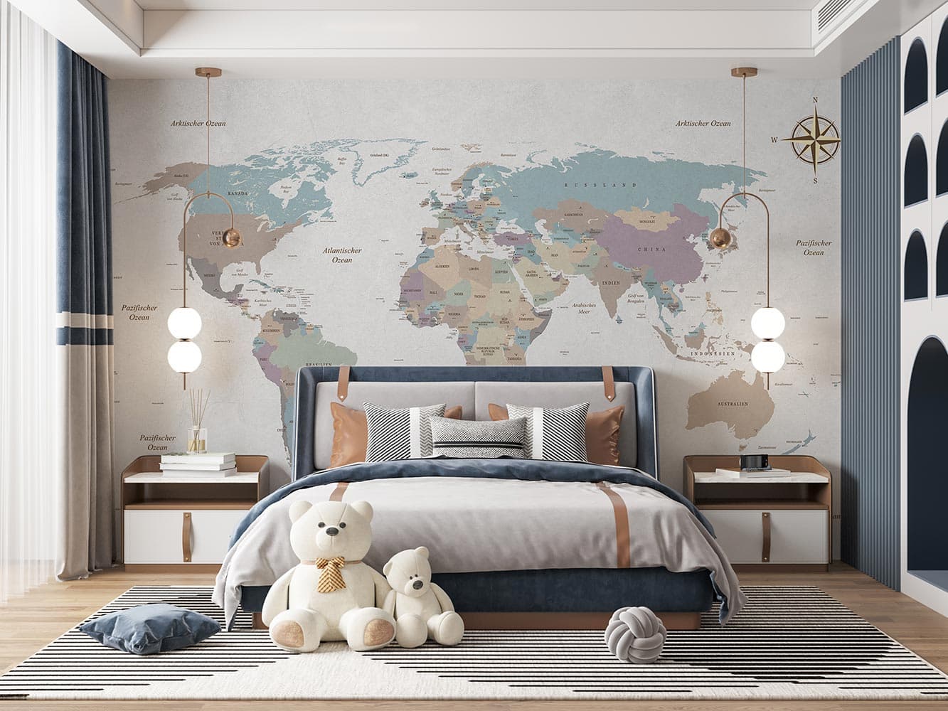 پوستر دیواری نقشه جهان جدید M10231000