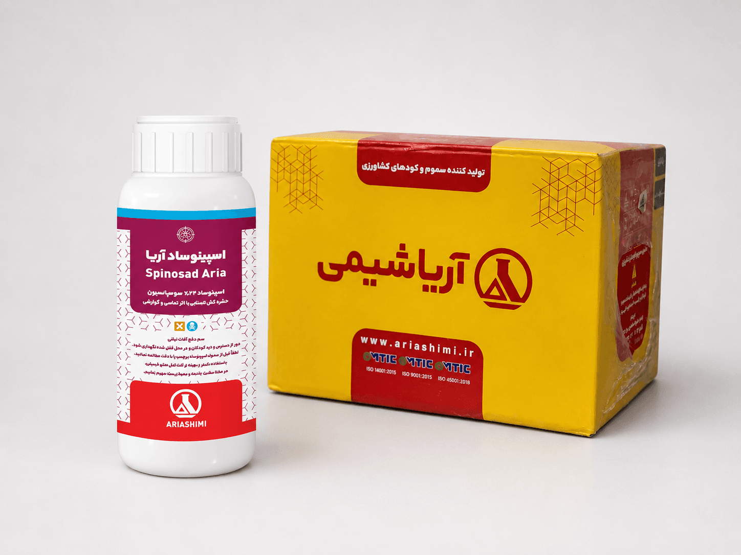 حشره‌کش اسپینوساد آریاشیمی ۲۴٪ SC بطری ۲۰۰ میلی‌لیتری (فروش عمده – کارتن ۴۸ عددی)