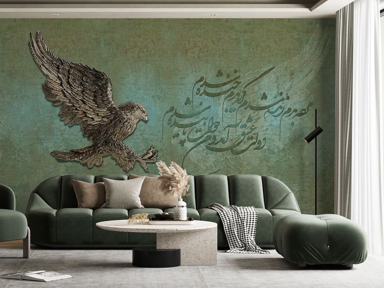 پوستر دیواری شعر نستعلیق و عقاب M10040600