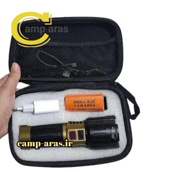 چراغ قوه شارژی اسمال سان مدل ZY-T305 زوم دار — تصویر ۸