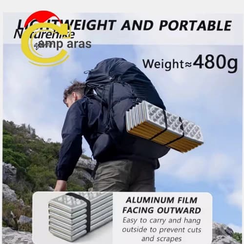 زیرانداز تاشو آکاردئونی نیچرهایک CNK2550WS030 یک نفره — تصویر ۶
