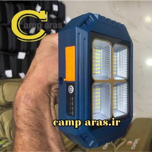 پروژکتور شارژی خورشیدی چراغ قوه دار CK902 پاوربانکی — تصویر ۱۲