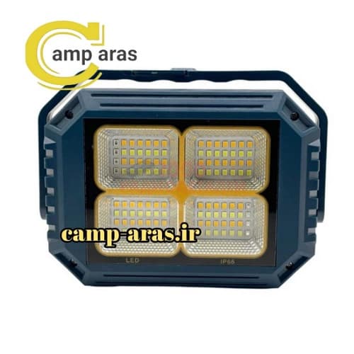 پروژکتور شارژی خورشیدی چراغ قوه دار CK902 پاوربانکی — تصویر ۵