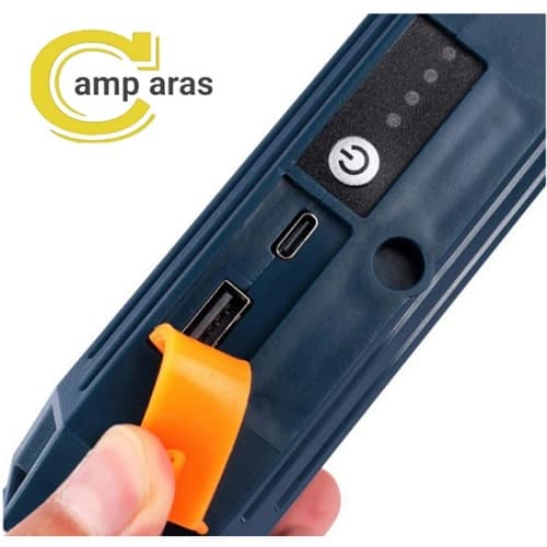پروژکتور شارژی خورشیدی چراغ قوه دار CK902 پاوربانکی — تصویر ۸