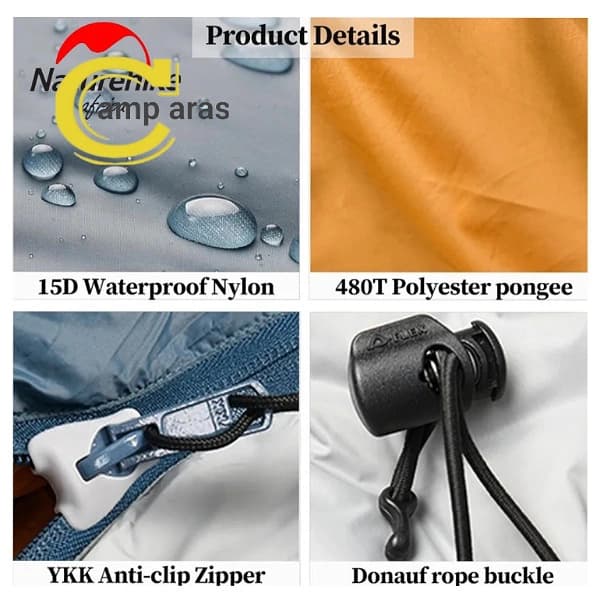 کیسه خواب پر غاز JA1300 نیچرهایک CNK2350WS021 یک نفره — تصویر ۹