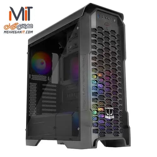 کیس گیمینگ گرین مدل STRIKER FRGB — تصویر ۲