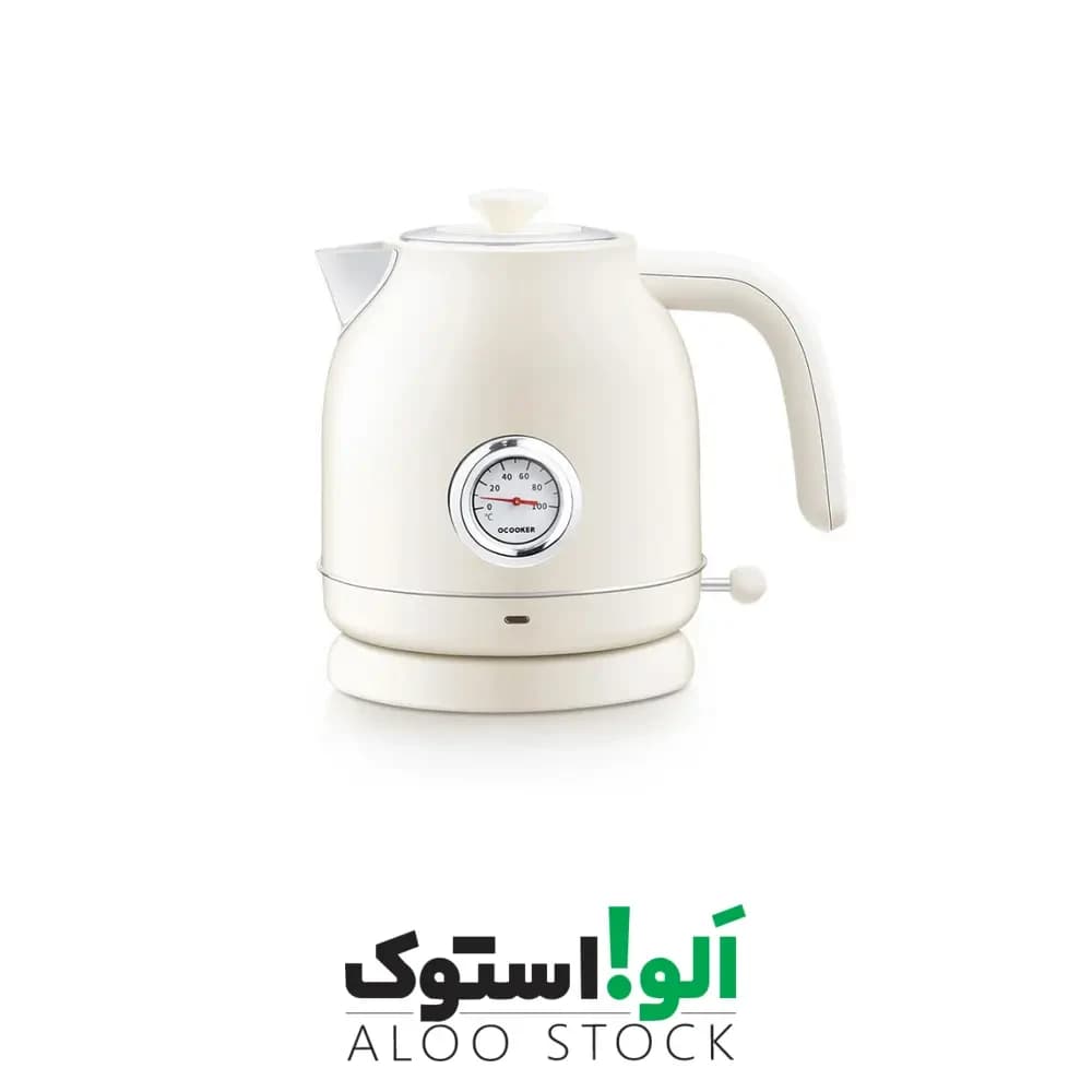 کتری برقی QCOOKER Retro Electric Kettle Stainless Steel — تصویر ۳