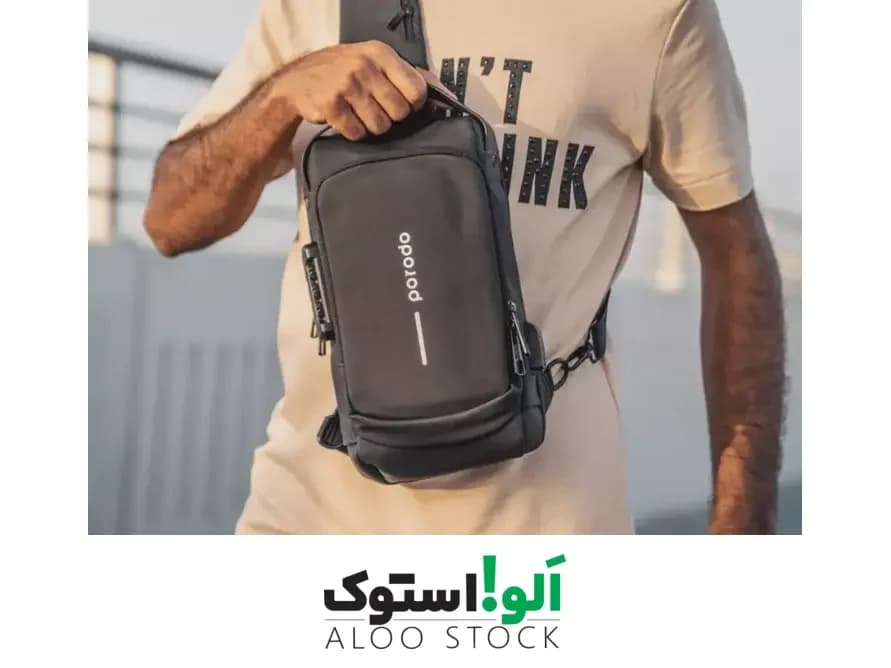 کوله تک بند ضد سرقت پرودو مدل Porodo Lifestyle Water-Proof Oxford Fanny Pack With USB-A Port — تصویر ۷