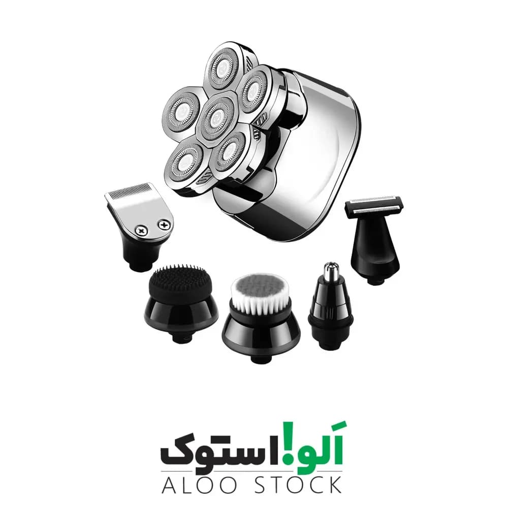ماشین اصلاح 6 کاره شارژی پرودو مدل Porodo Multi-Function Head Shaver PD-LS6IN1S-SL — تصویر ۳