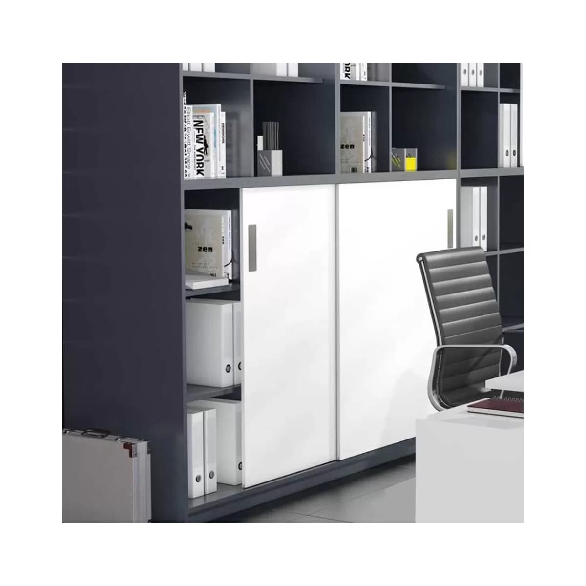 مکانیزم ریلی تاپ لاین EM2 اکو 2000mm دو درب چوبی توکار حداکثر عرض هر درب 1000mm فانتونی K022 — تصویر ۲