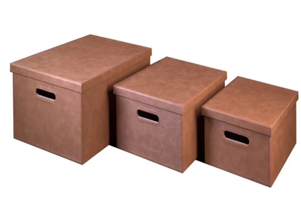 باکس چرمی داخل کمد لباس رنگ شتری فانتونی J601, J602 و J603