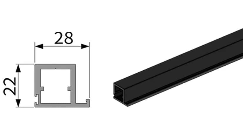 پروفیل درب کابینت و کمد پرشین استایل رنگ نوک مدادی مات فانتونی i280 تا i284 — تصویر ۱۲