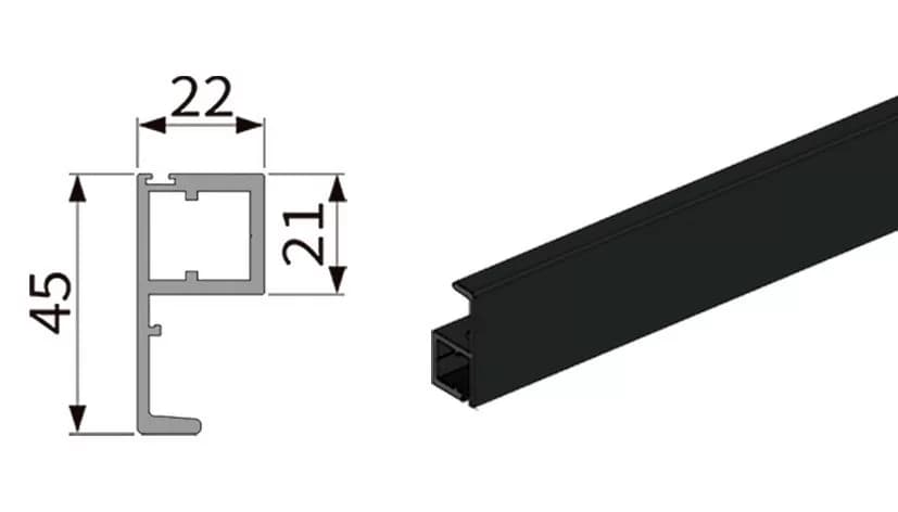 پروفیل درب کابینت و کمد پرشین استایل رنگ نوک مدادی مات فانتونی i280 تا i284 — تصویر ۵