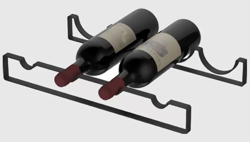 رک فلت جای بطری کفی رنگ مشکی عرض 450mm فانتونی G096