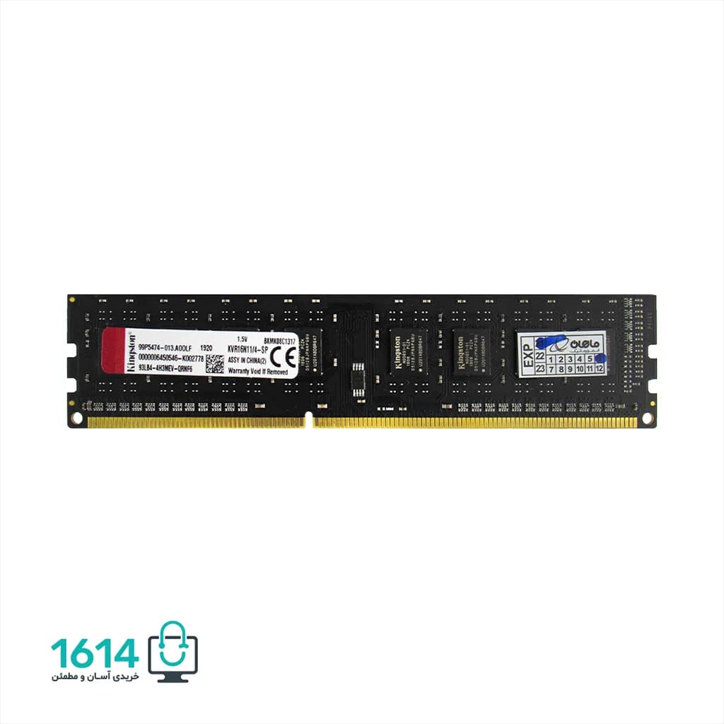 رم کامپیوتر کینگستون مدل DDR3 4GB 1600 — تصویر ۲