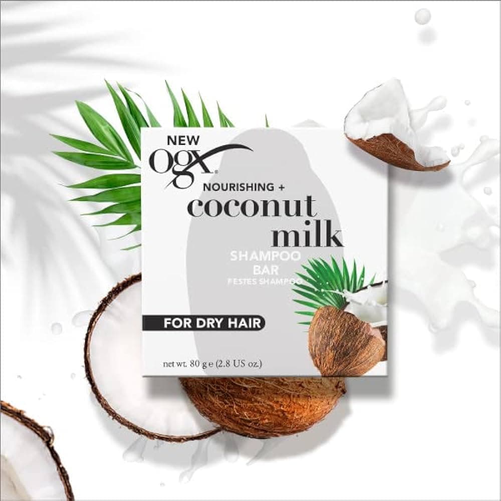 شامپو جامد او جی ایکس OGX مرطوب کننده شیر نارگیل مدل Nourishing + Coconut Milk وزن 80 گرم — تصویر ۳